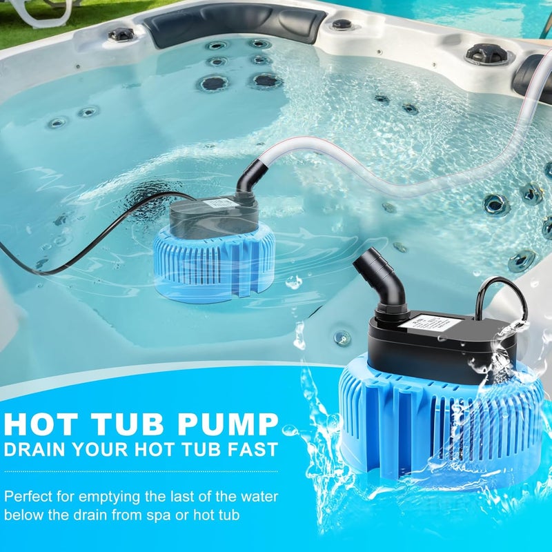 DeeprBetter Above Ground Pool Cover Pump, Submersible Water|Sump Pump for Draining, 850 GPH Blue - Image 2